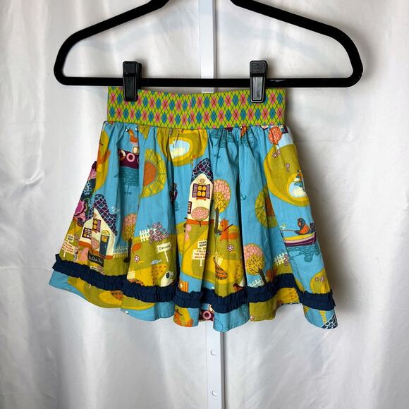 Matilda Jane Girls Skirt 6 Paint By Numbers Gallery Scenic Cottagecore Woodland - Picture 3 of 9